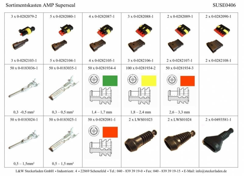 AMP Superseal Assortment in Metal Case
