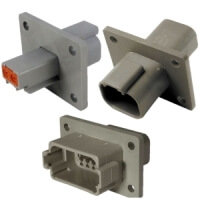 DEUTSCH DT Connectors, waterproof Housings with flange