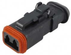 DEUTSCH Housing for female contacts 2-pole DT-Series, shrink boot adapter