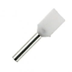 Double Wire Ferrules 8 mm white 2 x 0,5 mm - 500er PU