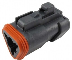 DEUTSCH Buchsengehuse 3-polig DT-Serie mit Endkappe