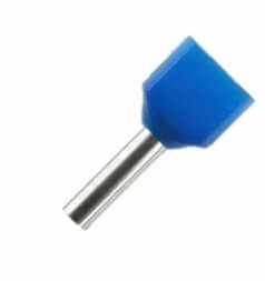 Doppel-Aderendhlsen 10mm blau 2x2,5mm - 250er VE
