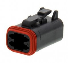DEUTSCH Housing for female contacts 4-pole black DT-Series