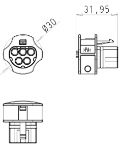 wieland RST-Classic Verschlussstck fr Buchsen RST20i5