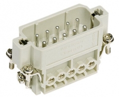 Han 10A Stifteinsatz 0,75 - 2,5mm, mit Drahtschutz