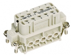 Han 10A Buchseneinsatz 0,75 - 2,5mm, mit Drahtschutz