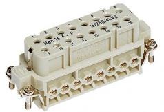 Han 16A Buchseneinsatz, (17-32), 0,75 - 2,5mm, mit Drahtschutz