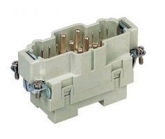 Han K 6/12 Stifteinsatz, 6 - 10 und 0,2 - 2,5mm, Axialschraub-/Schraubanschluss