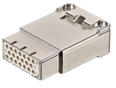 Han shielded module female insert, 0,09 - 0,52mm, crimp