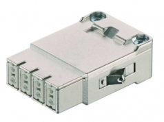 Han Gigabit Buchseneinsatz, 0,09 - 0,52mm, Crimp + Schirmung