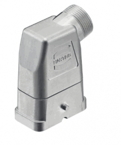 Han-Compact hood, M25, side entry, half cable gland, nickel plated