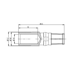 HSS Buchsenkontakt 10,0 mm� versilbert