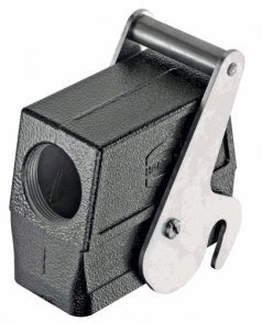 Han M 16B hood, side entry, 1xM32, central locking lever (on the hood), high construction