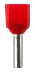 Double Wire Ferrules 8 mm red 2 x 1,0 mm - 500er PU