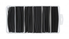 Assortment of heat-shrinkable tubes black (170 pieces)