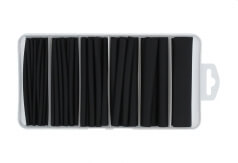 Schrumpfschlauchsortiment schwarz (87-teilig)