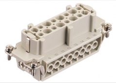 Han16E Buchseneinsatz, (17-32), 0,75 - 2,5mm, mit Drahtschutz