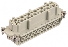 Han 24E Buchseneinsatz, 0,75 - 2,5mm, mit Drahtschutz