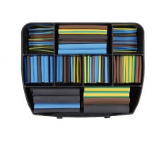 Assortment of heat-shrinkable tubes coloured