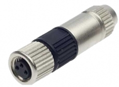 HARAX M8-S female connector straight 3 poles