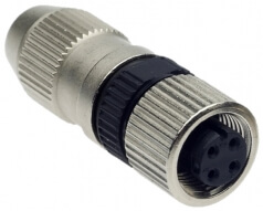 HARAX M12-S Buchsenstecker gerade 4-polig