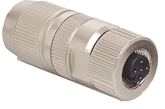 HARAX M12-L female connector shielded 4 poles A-coded