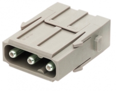 Han C module male insert, 2,5 - 8mm, axial screw