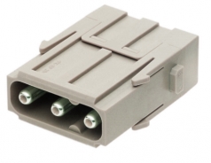 Han C module male, 6 - 10mm, axial screw