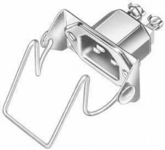 Metall-Gerte-Einbaustecker mit Sicherheitsbgel