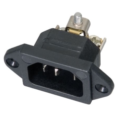 Thermoplastic appliance built-in socket like VDE 0625 / EN 60 320 / C14