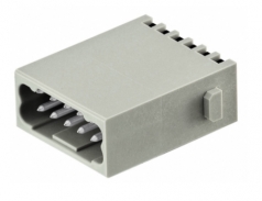 Han DD quick lock male insert, 0,25 - 1,5mm, silver plated