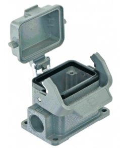 Han 6B surface mounted housing, with thermo-plastic cover, side entry, 1xM20