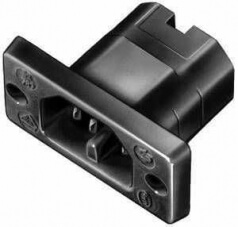 Thermoplast-Gerteeinbaustecker nach VDE 0625, EN 60320, C16