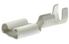 Receptacles 6,3x0,8mm, 1.5-2.5mm with retaining snap, tinned