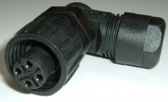 Amphenol ecomate Winkel-Kabel-Dose 3-polig + PE