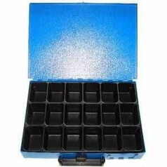 Sortimentskasten aus Metall, leer