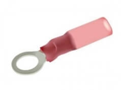 Ringkabelschuh mit Schrumpfschlauchisolation rot, M10, 0,5-1,5mm
