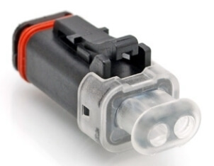 Amphenol Buchsengehuse 2-polig AT-Serie mit 24V LED, wei