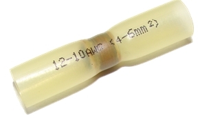 Solder Terminators with shrinking insulation sleeve, yellow, 4.0-6.0mm