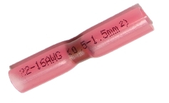 Solder Terminators with shrinking insulation sleeve, red, 0.5-1.5mm