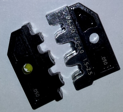 Crimpmatrize fr Flachsteckhlsen 4,8 und 6,3mm; 0,5 - 6,0 mm