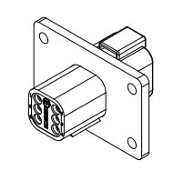 DEUTSCH Receptacle Housing 6-pole DT-Series with Flange