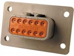 DEUTSCH Steckergehuse 12-polig DTM-Serie A-Kodierung mit Flansch
