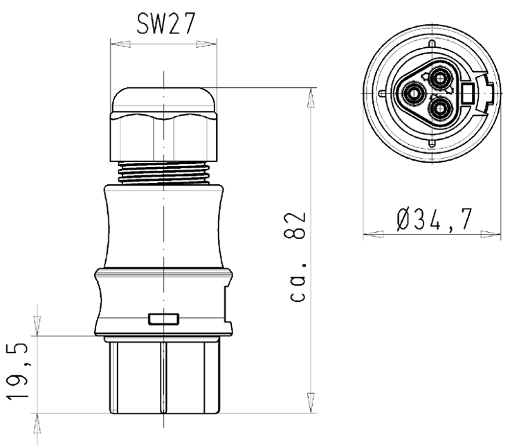 RST25I3S 3-polig Buchsenteil in Schraubtechnik 3x Wieland Steckverbinder 