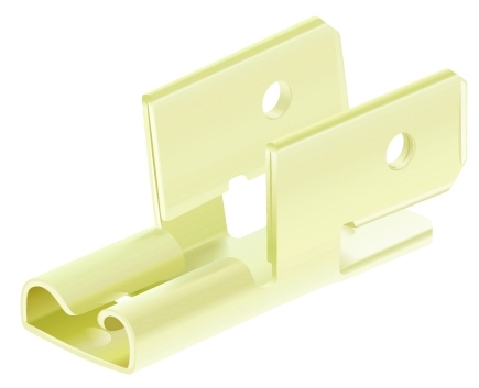 Flachstecker gelb 6,3 x 0,8mm für 4,0-6,0mm² Kabelschuh Stecker 50 Kabelschuhe 