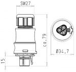 wieland RST-Classic Steckverbinder RST20i3, Steckerteil, 3-polig