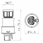 wieland RST-Classic Steckverbinder RST20i5, Steckerteil, 5-polig