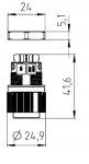 wieland RST-Mini Gerteanschluss RST16i5, Buchsenteil, 5-polig