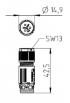 wieland RST-Micro Steckverbinder RST08i3, Buchsenteil, 3-polig