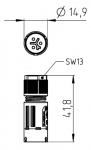 wieland RST-Micro Steckverbinder RST08i3, Steckerteil, 3-polig